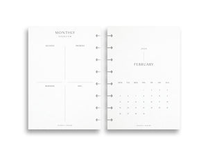 A5 2024 Monthly Calendar Planner Inserts