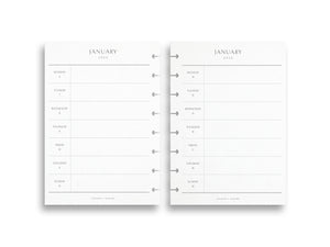 A5 2025 Weekly Planner Inserts | Lite | Schedule Layout