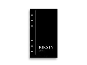 Personalised Planner Dashboard | Simplicity 1 | Ebony Black