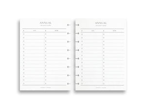 Printed Annual Intentions & Wishlist Pages | Planner Pages | A5