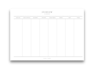 Printed Annual & Monthly Overview Planner Package | Landscape Planner Pages | A4