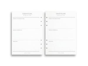 Printed Gratitude and Reflection Pages | Planner Pages | A5