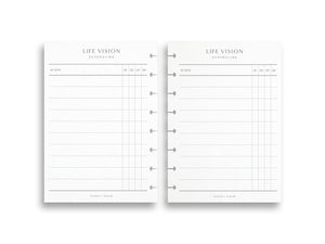 Printed Life Vision Planner | Planner Pages | A5