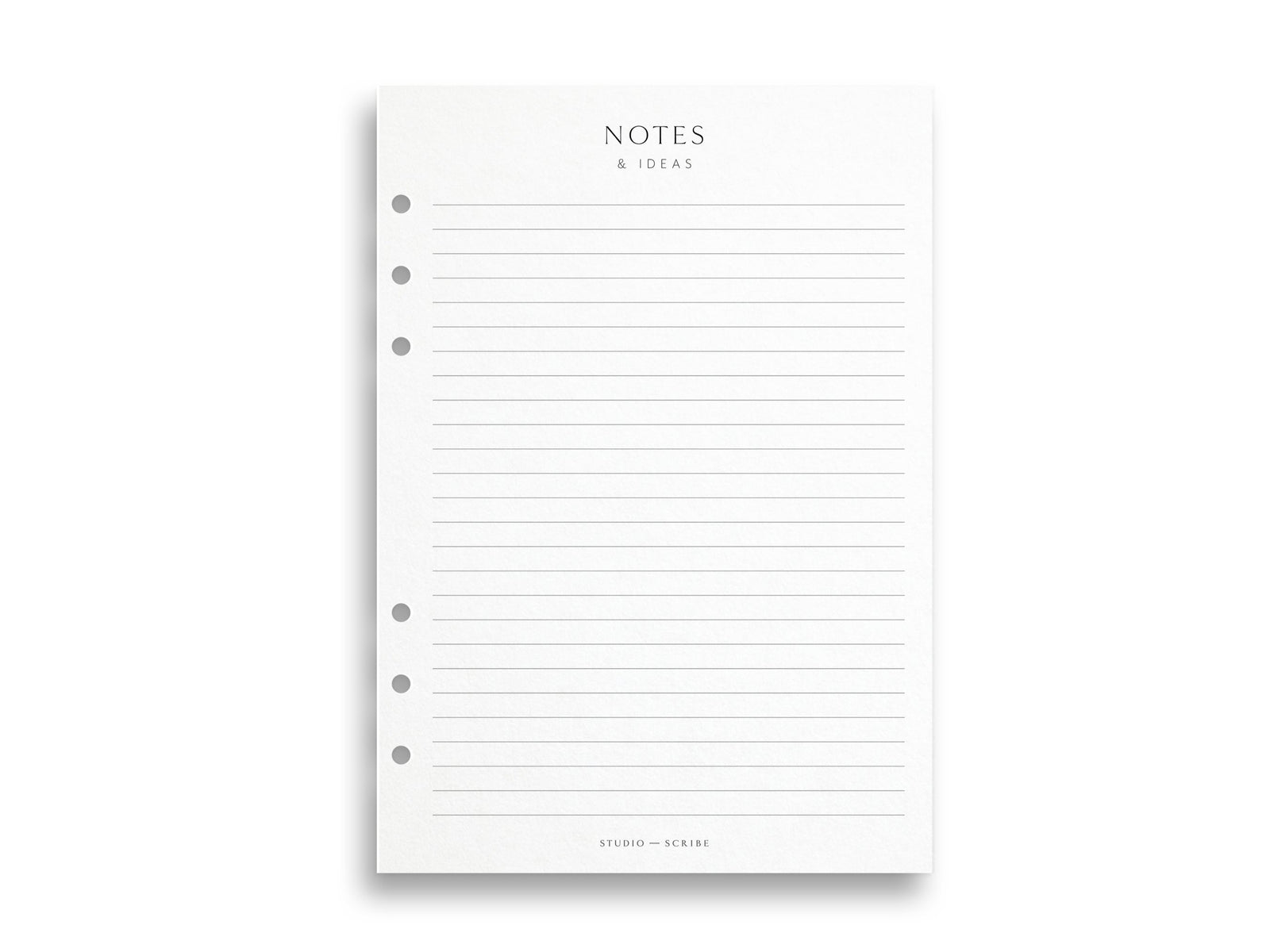 Blank Planner Refill