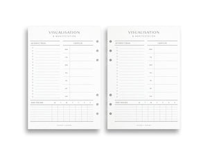 Printed Manifestation and Visualisation Pages | Planner Pages | A5