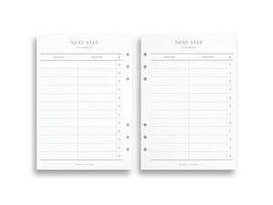 Printed Next Step Pages | Planner Pages | A5