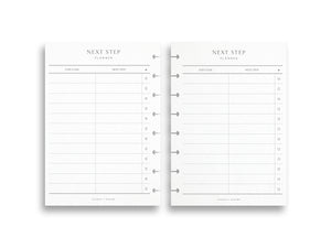 Printed Next Step Pages | Planner Pages | A5