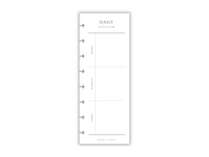 Printed Slimline Daily Overview Overlay | Planner Pages | A5 Compatible