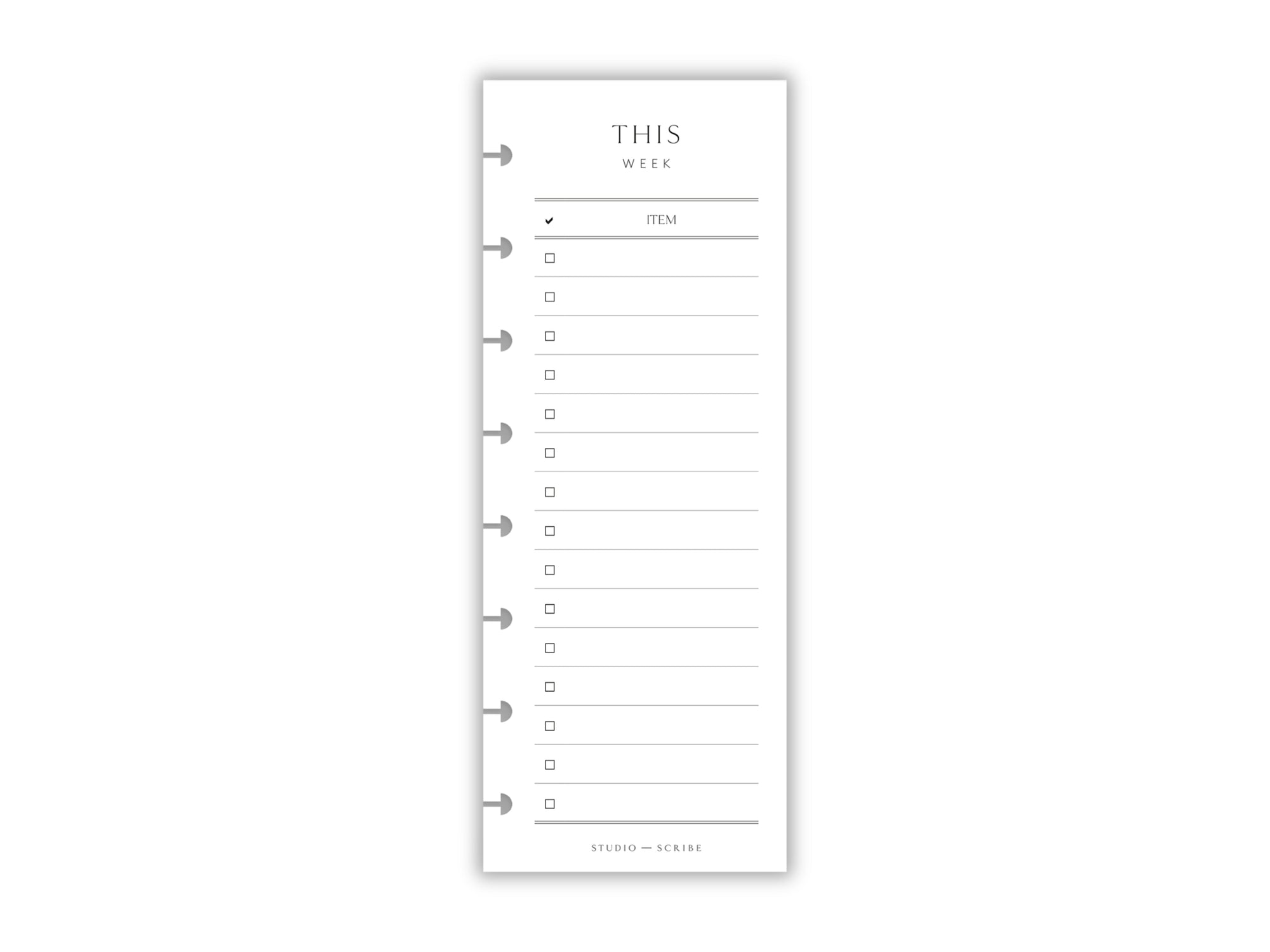 Printed Slimline 'This Week' Overlay | Planner Pages | A5 Compatible