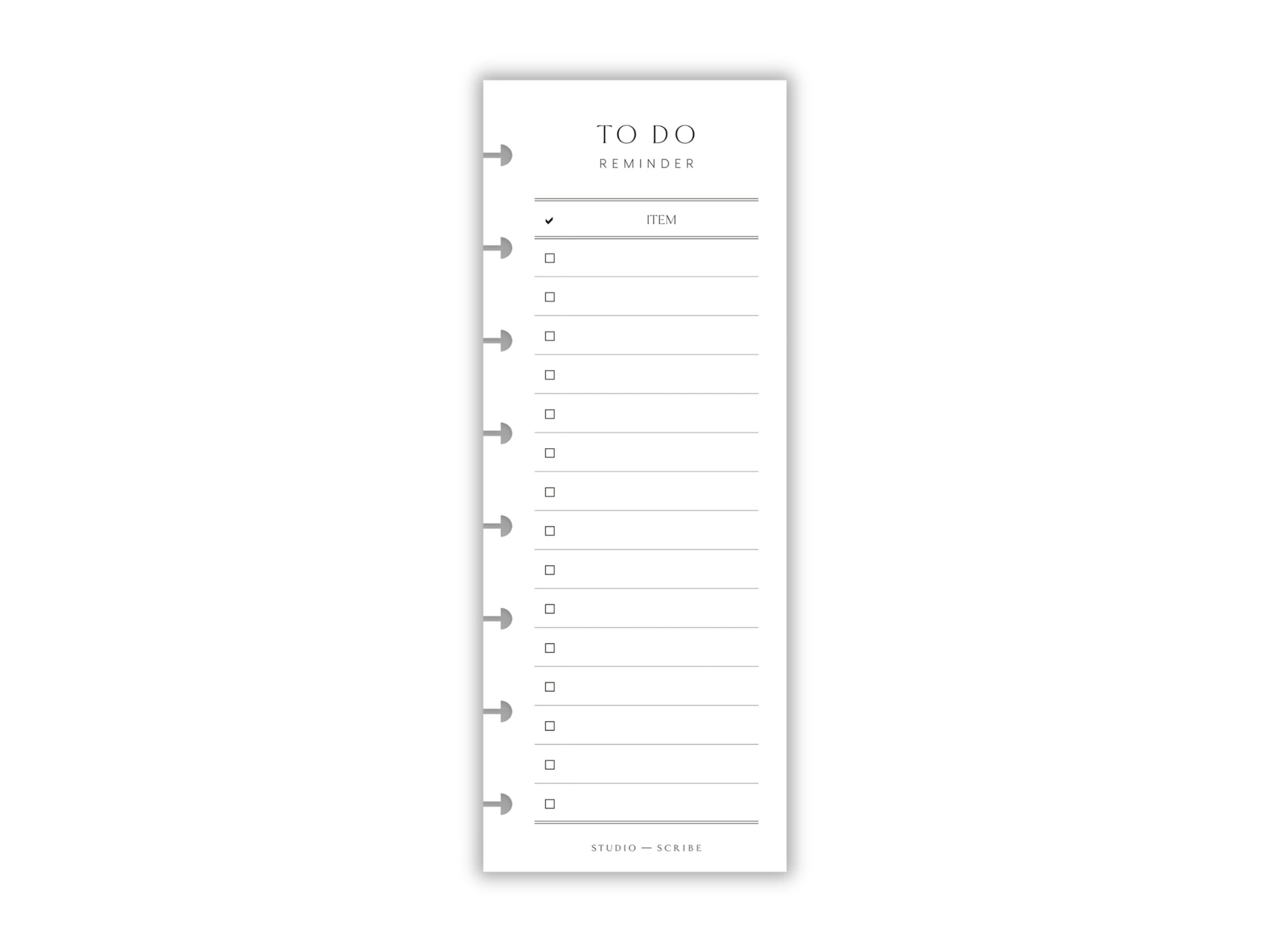 Printed Slimline To Do List Overlay | Planner Pages | A5 Compatible