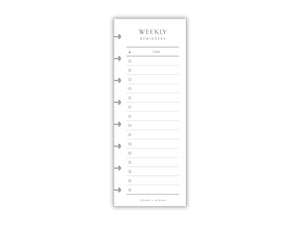 Printed Slimline Weekly Reminders Overlay | Planner Pages | A5 Compatible