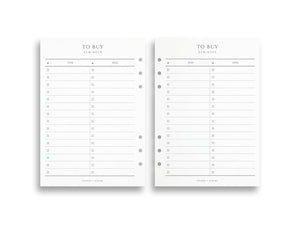 Printed To Do List Pages | Planner Pages | A5