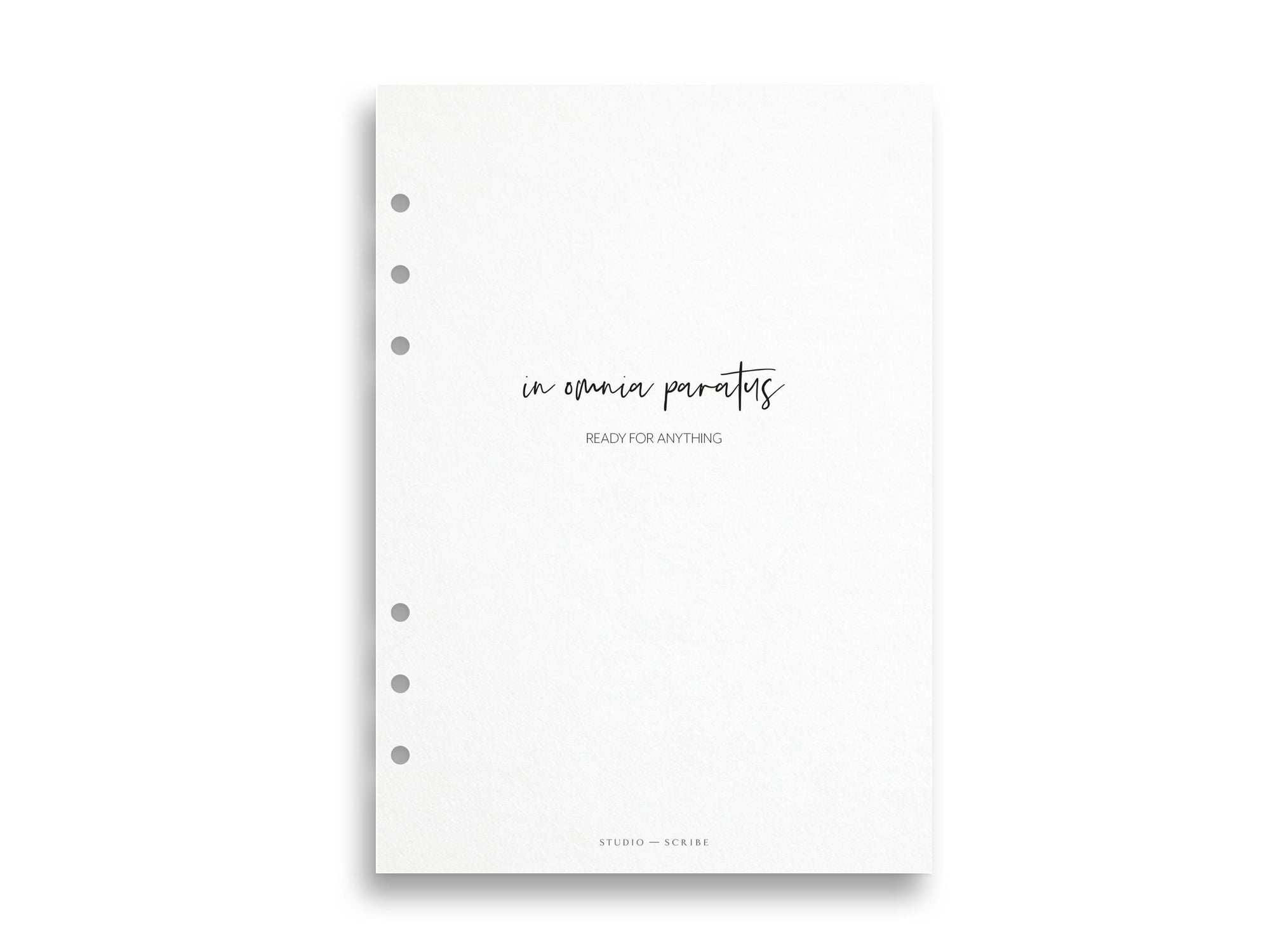 Ready For Anything | Latin Motivational Planner Dashboard/Print | Vellum | A5