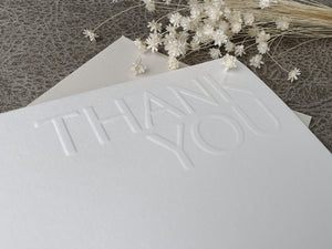 Thank You Greeting Card | Minimalist Blind Embossed | A6