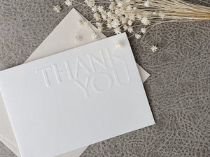 Thank You Greeting Card | Minimalist Blind Embossed | A6