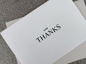 Thank You Greeting Cards | Letterpress 'With Thanks' | Set of 6