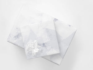 10x Gift Wrap Sheets - Rolled | Abstract Ice | Blue