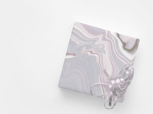 10x Gift Wrap Sheets - Rolled | Abstract Marble | Pink