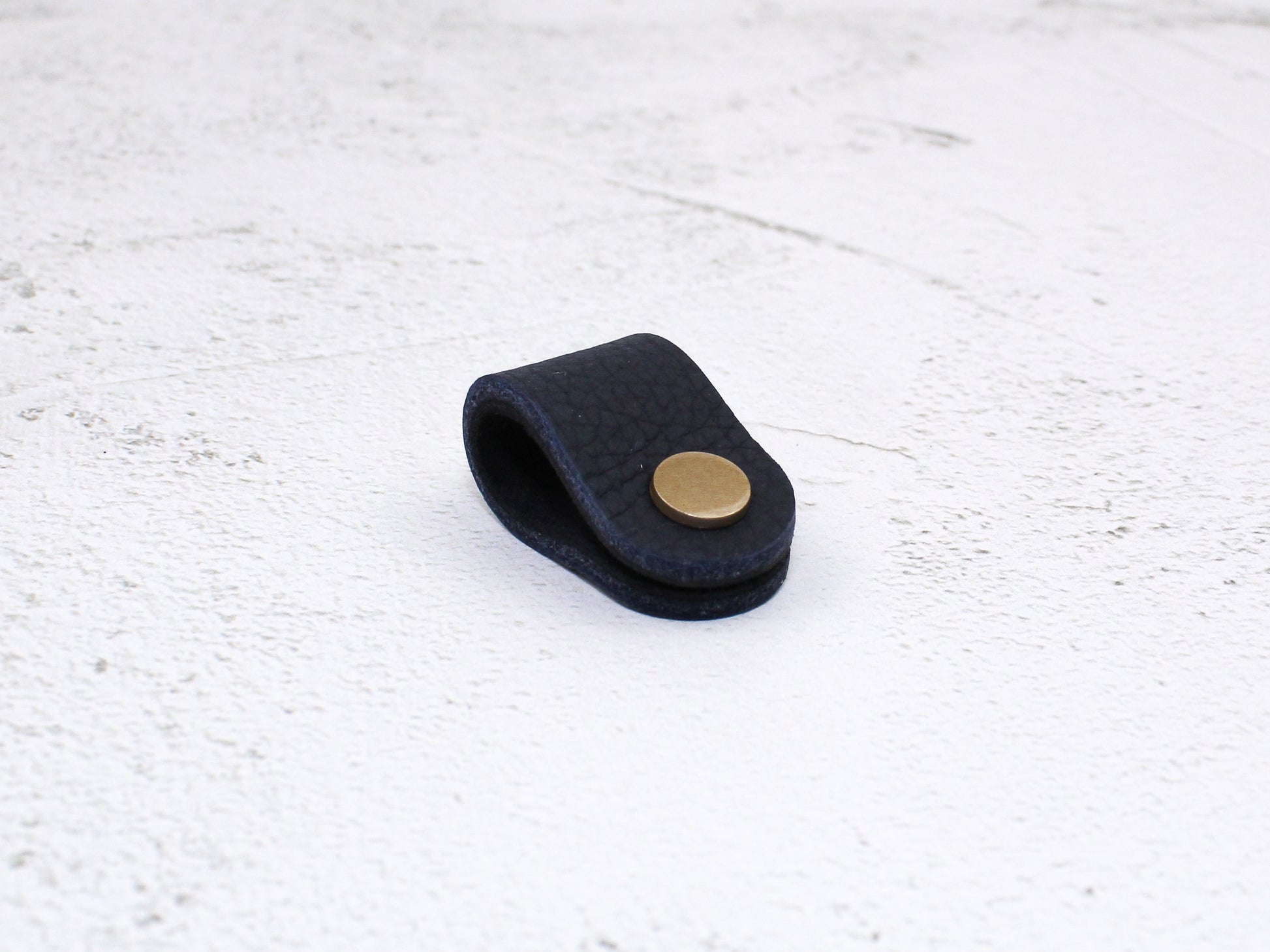 Cord Organiser Wrap | Cable Tidy | Navy Full Grain Leather with Suede