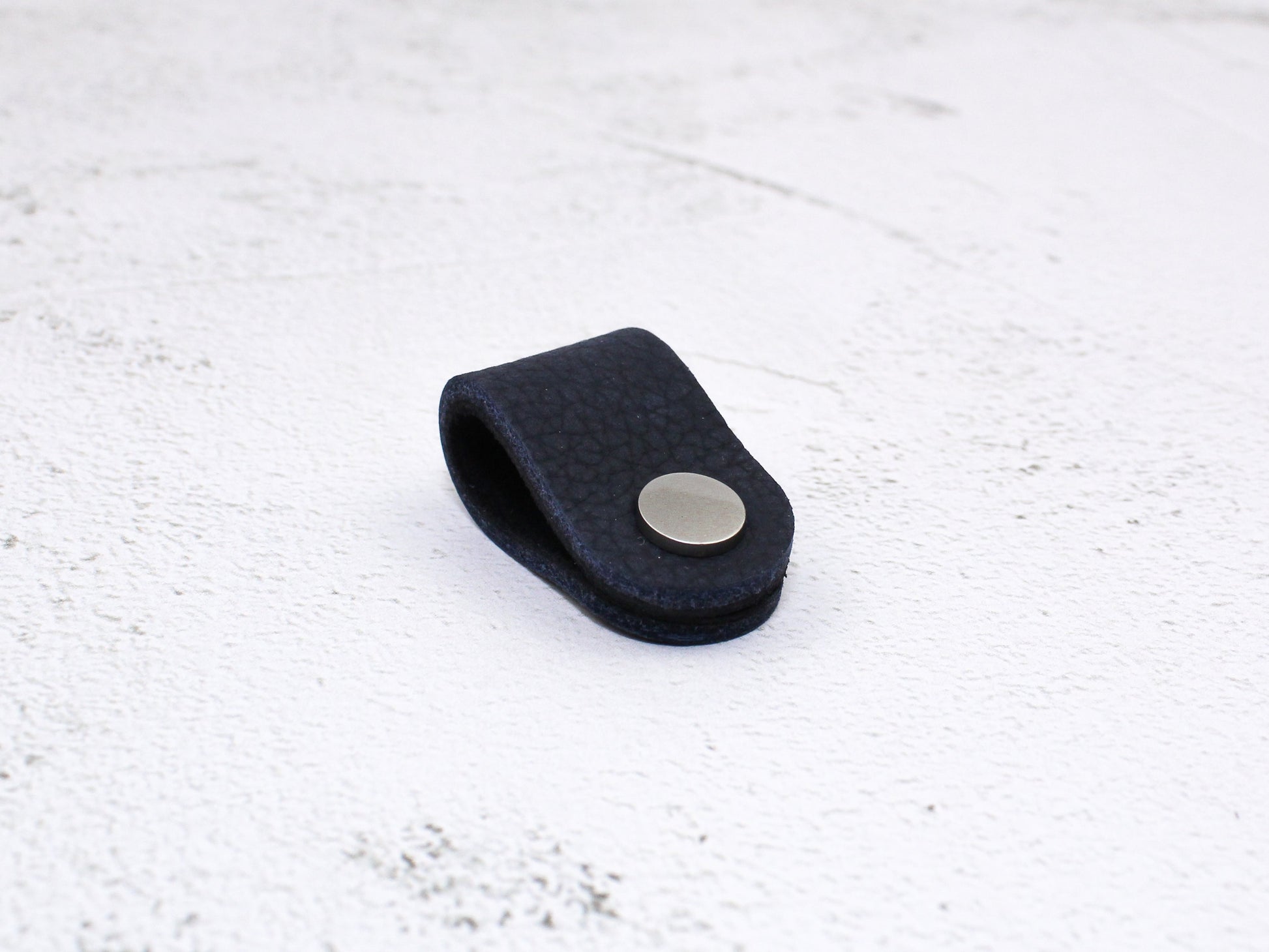 Cord Organiser Wrap | Cable Tidy | Navy Full Grain Leather with Suede