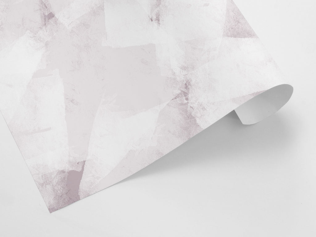 Sheet of pink toned wrapping paper with an abstract ice pattern