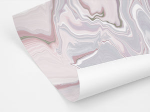 Gift Wrap Sheet - Folded | Abstract Marble | Pink