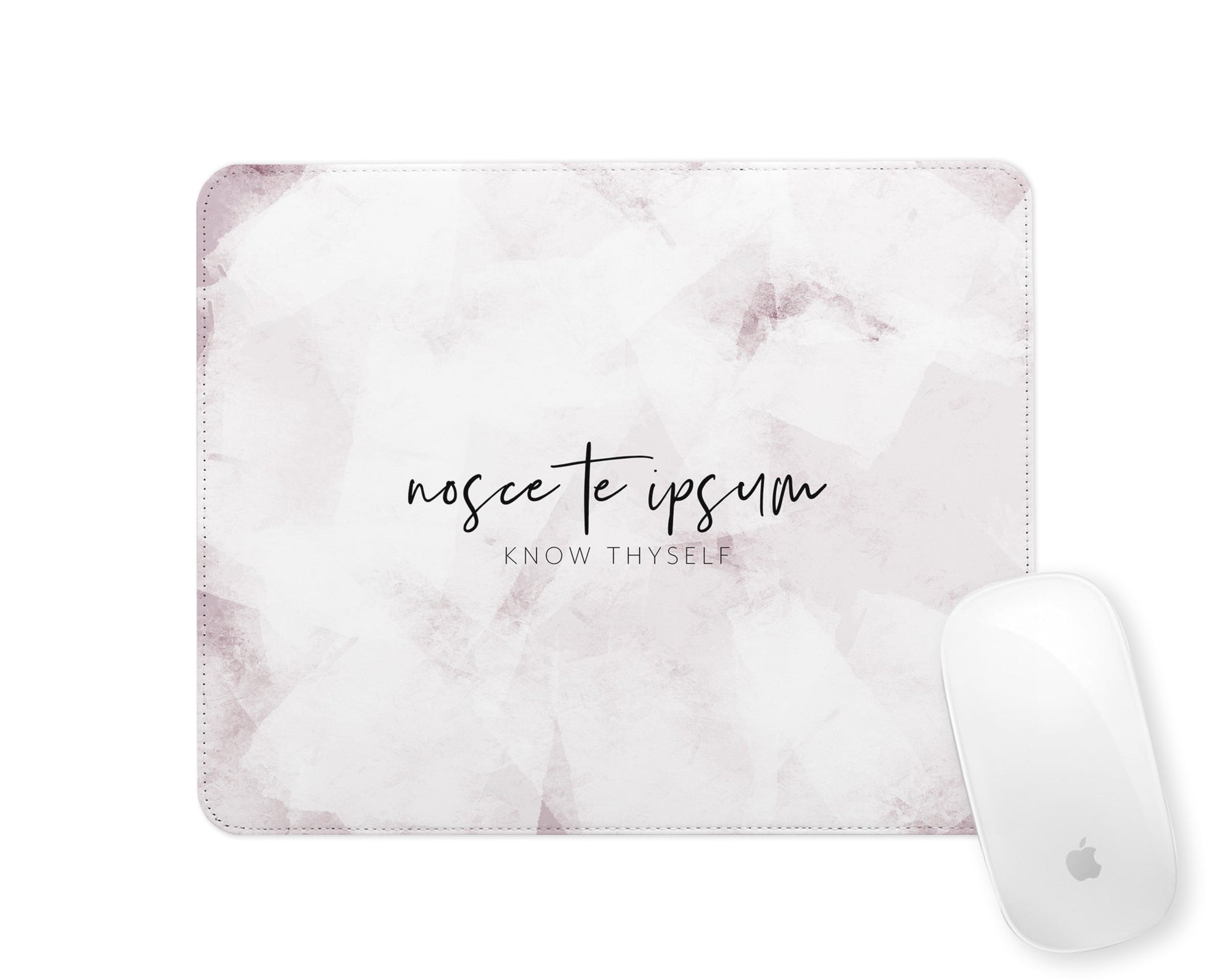 Latin Mousemat | Ice Abstract | Know Thyself | Pink