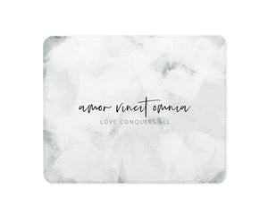 Latin Mousemat | Ice Abstract | Love Conquers All | Green