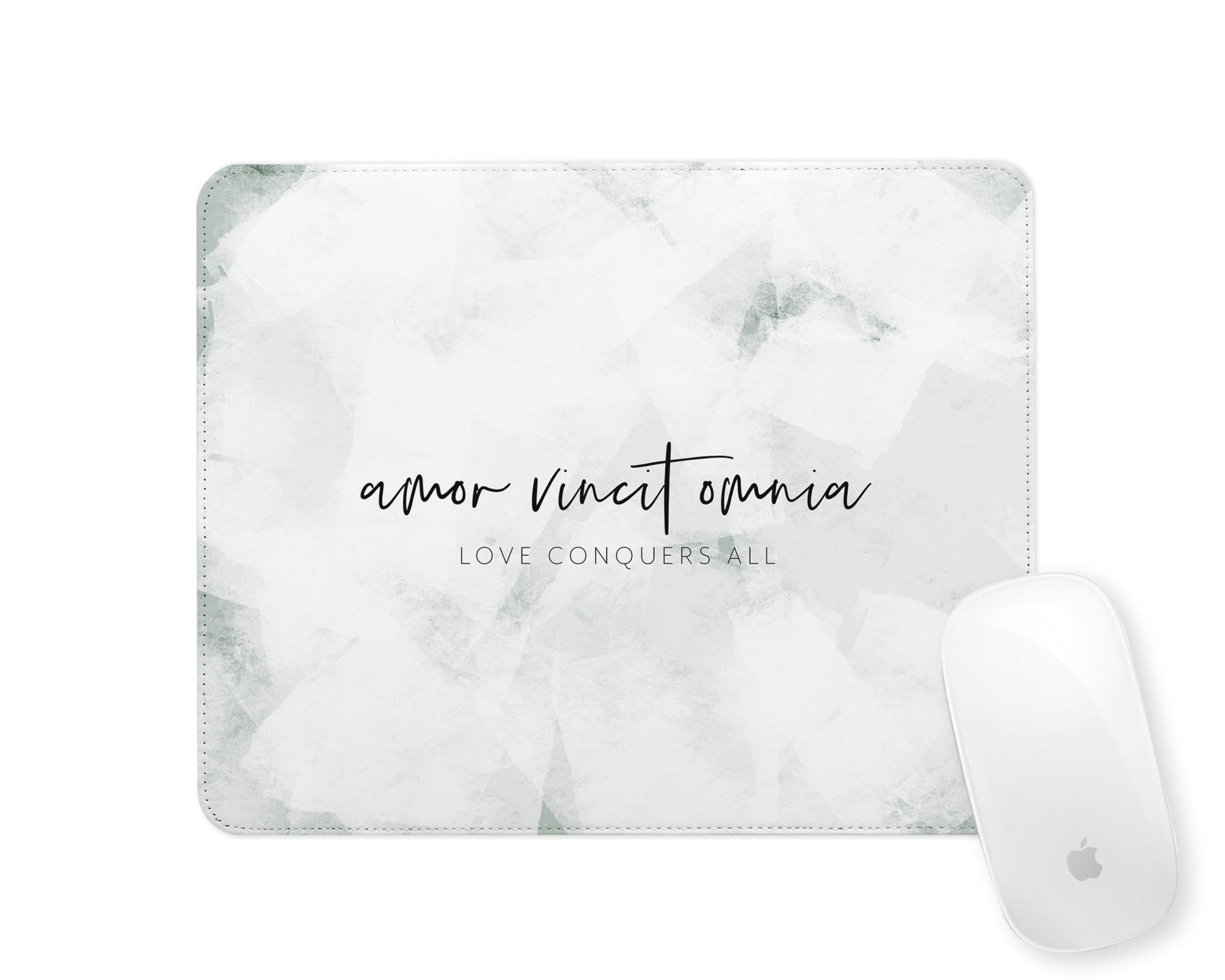 Latin Mousemat | Ice Abstract | Love Conquers All | Green