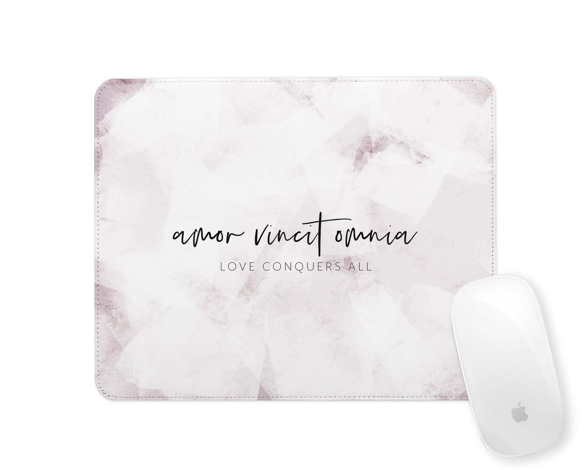 Latin Mousemat | Ice Abstract | Love Conquers All | Pink