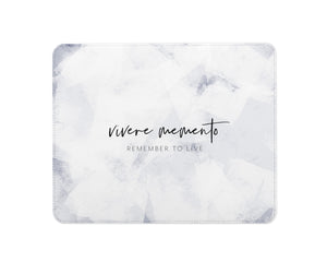 Latin Mousemat | Ice Abstract | Remember to Live | Blue