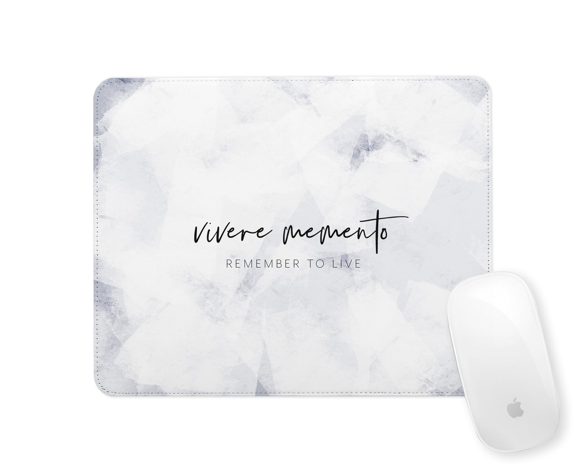 Latin Mousemat | Ice Abstract | Remember to Live | Blue