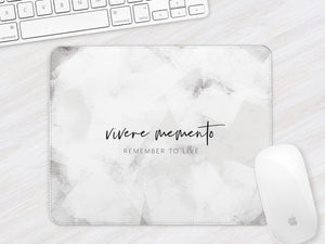 Latin Mousemat | Ice Abstract | Remember to Live | Grey