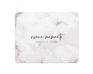 Latin Mousemat | Ice Abstract | Remember to Live | Pink