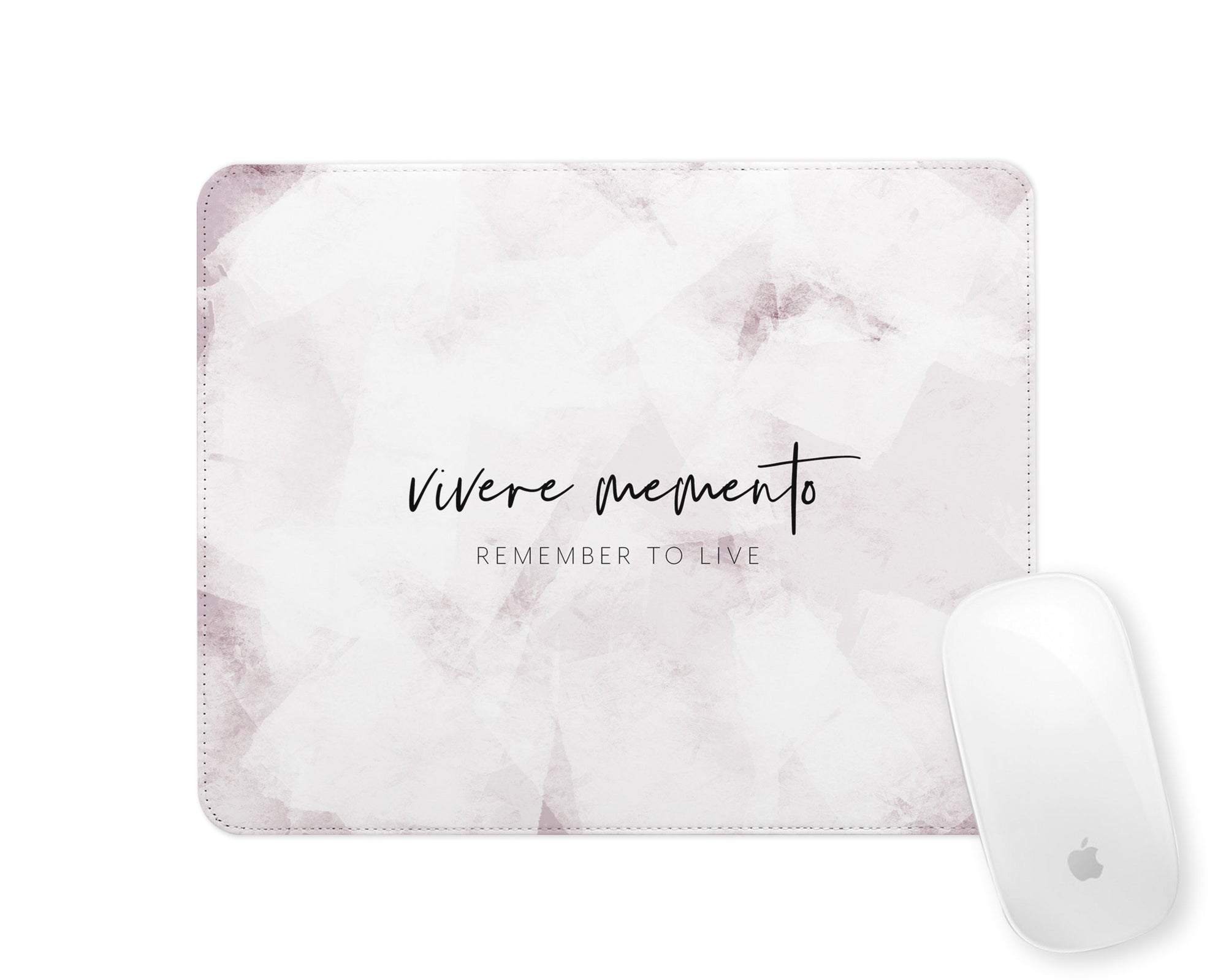 Latin Mousemat | Ice Abstract | Remember to Live | Pink