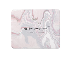 Latin Mousemat | Marble Abstract | Remember to Live | Pink