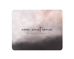 Latin Mousemat | Stormclouds Abstract | Love Conquers All | Coral