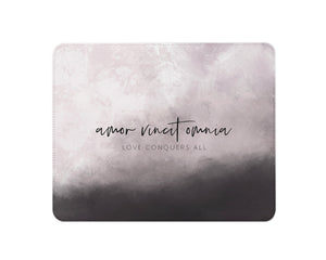 Latin Mousemat | Stormclouds Abstract | Love Conquers All | Mauve