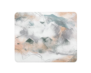 Mousemat | Mountains Abstract | Green & Amber