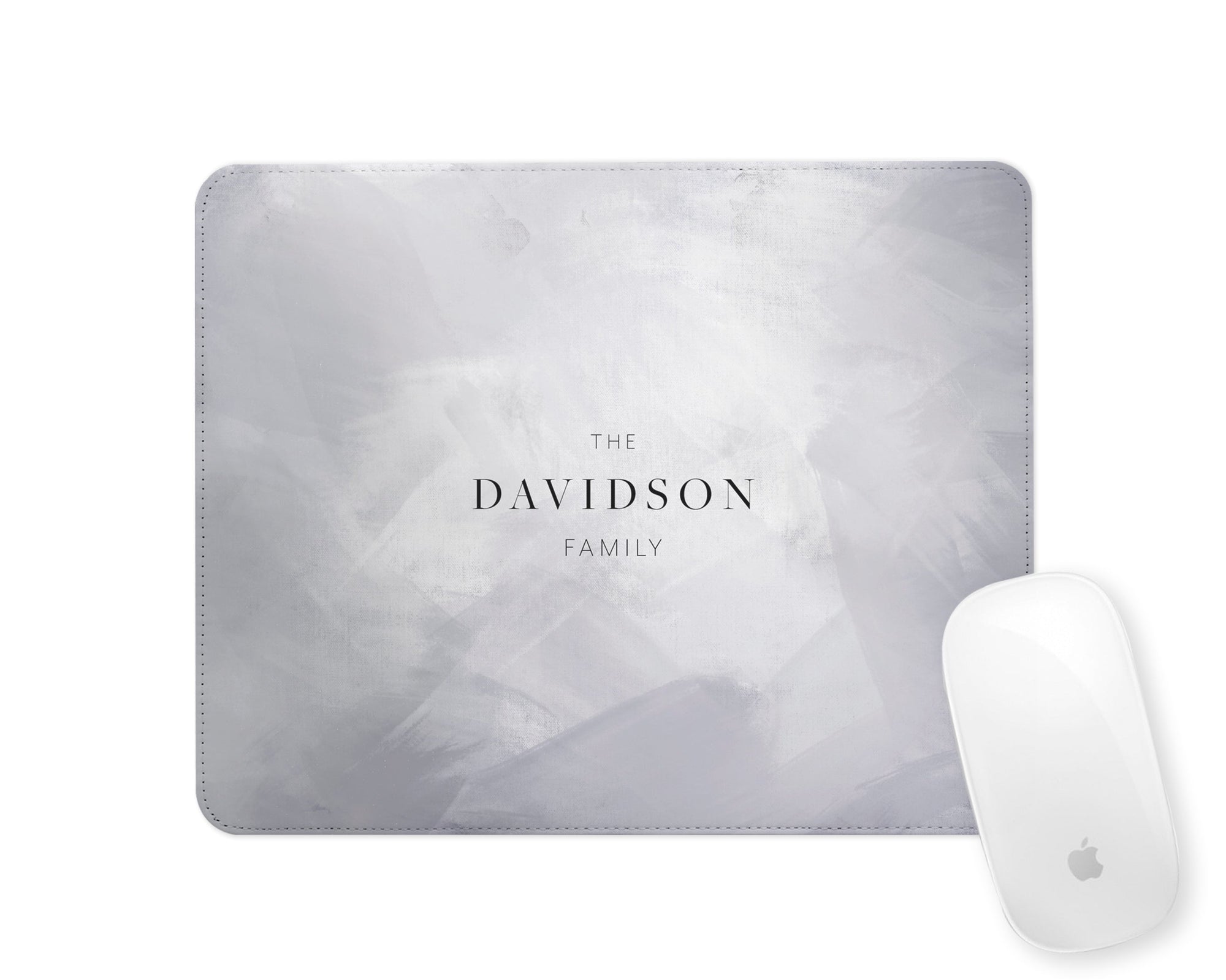 Personalised Family Mouse Mat | Brushstrokes Abstract | Blue