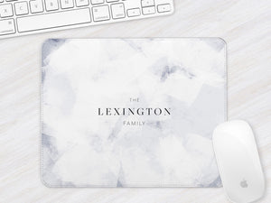 Personalised Family Mouse Mat | Ice Abstract | Blue