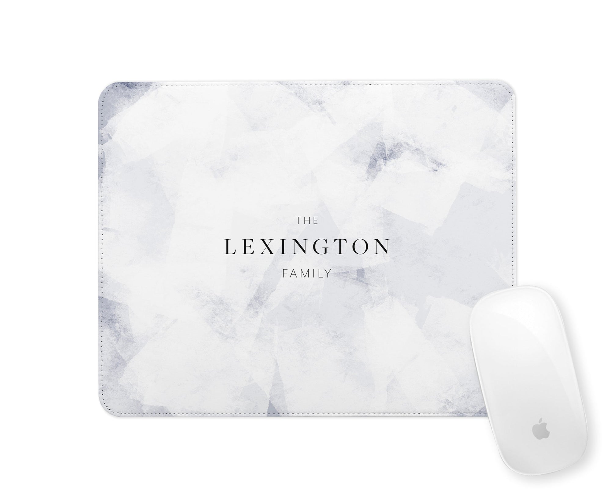 Personalised Family Mouse Mat | Ice Abstract | Blue