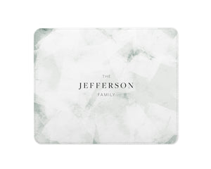 Personalised Family Mouse Mat | Ice Abstract | Green