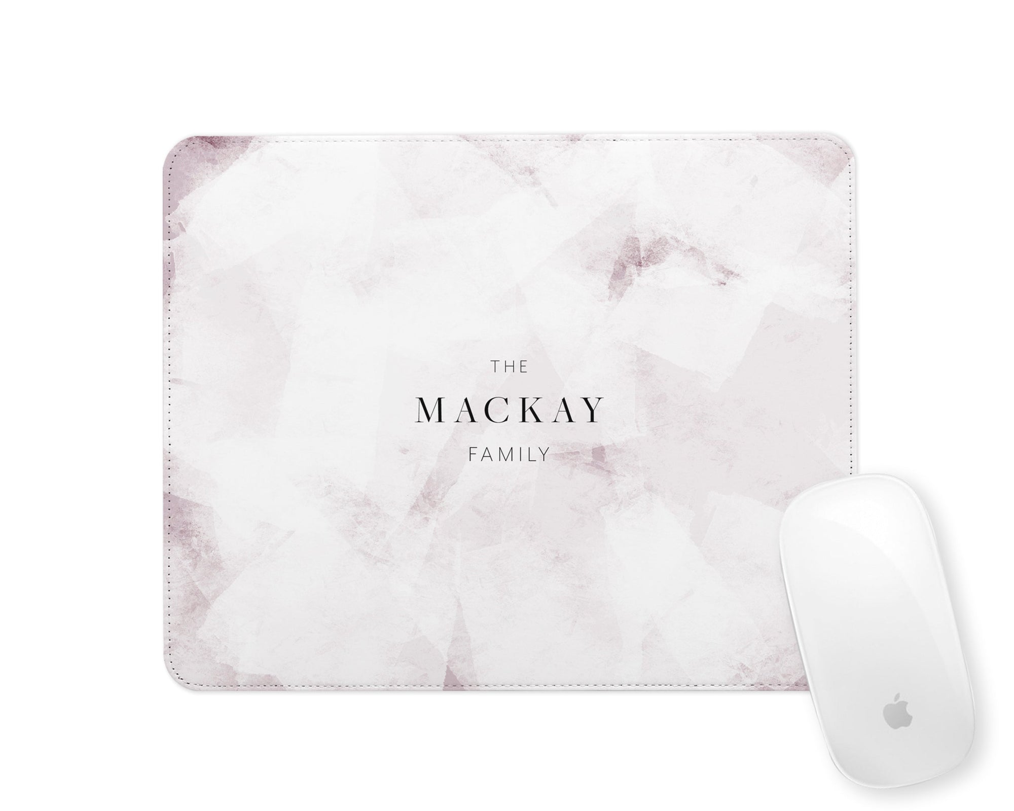Personalised Family Mouse Mat | Ice Abstract | Pink