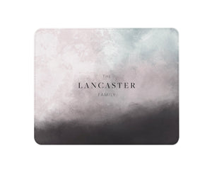 Personalised Family Mouse Mat | Stormclouds Abstract | Aqua