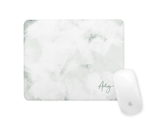 Personalised Mouse Mat | Ice Abstract | Script Name | Green