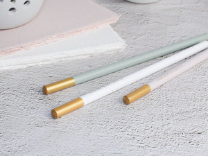 Set of 9 Dipped & Foiled Pencils | Mixed Coast Shades | The Empowered Female